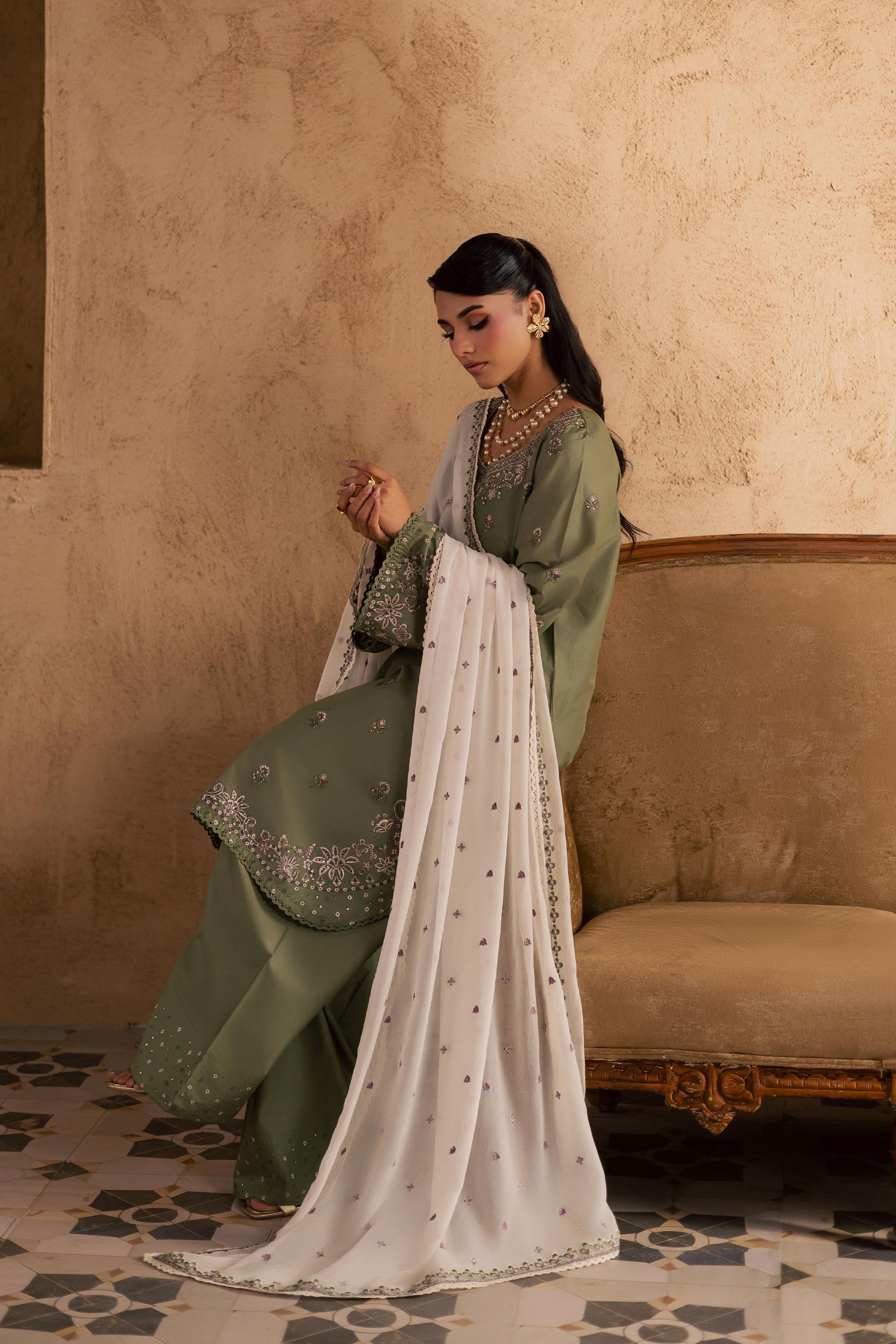 Batik | Festive Eid 26 | Forest Whisper - by Libasekhas - Registered Vendor of : Batik - 100% Original Designer Dress