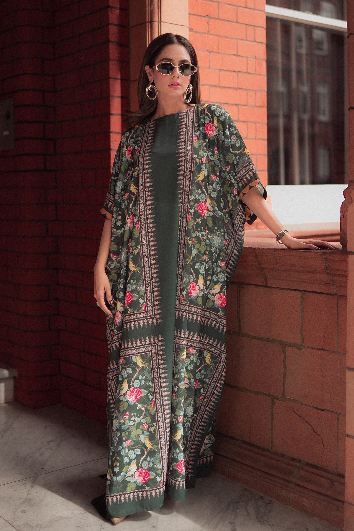 Erum Khan I Kaftan Edit I Flora Flow - by Libasekhas UK - Registered Vendor of : Erum Khan - 100% Original Designer Dress