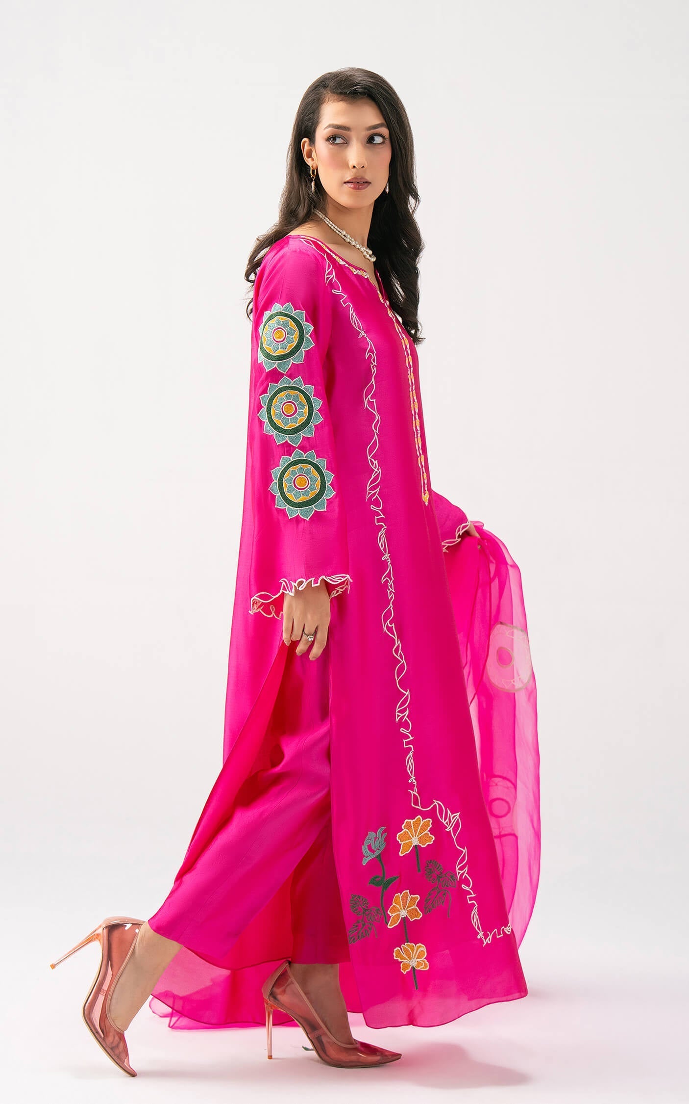 Asifa and Nabeel | Celevara Luxe | Fuchsia Flame - by Libasekhas UK - Registered Vendor of : Asifa and Nabeel - 100% Original Designer Dress