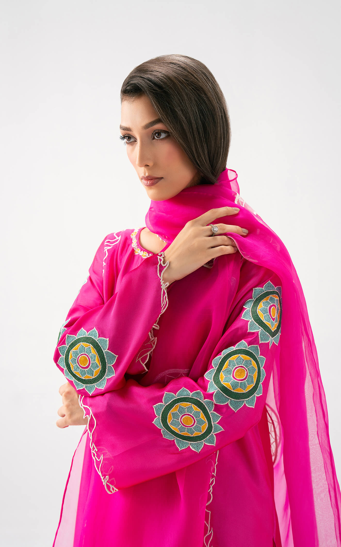 Asifa and Nabeel | Celevara Luxe | Fuchsia Flame - by Libasekhas UK - Registered Vendor of : Asifa and Nabeel - 100% Original Designer Dress
