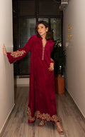 Asifa and Nabeel | Zephyr Formals | Fuchsia Royalty Kaftan - by Libasekhas UK - Registered Vendor of : Asifa and Nabeel - 100% Original Designer Dress