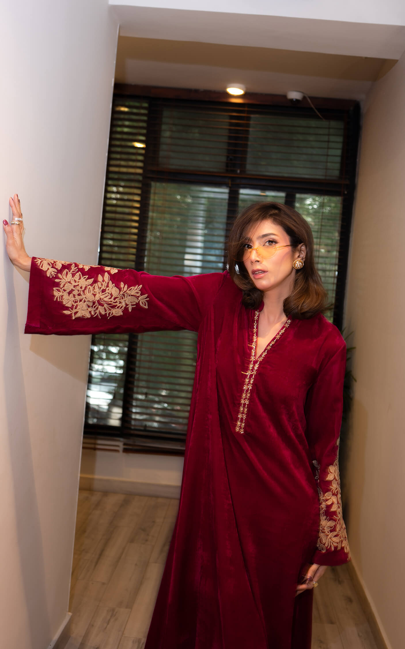 Asifa and Nabeel | Zephyr Formals | Fuchsia Royalty Kaftan - by Libasekhas UK - Registered Vendor of : Asifa and Nabeel - 100% Original Designer Dress