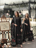 Noor by Saadia Asad | Eid Luxe Chikankari 26 | D5 -Cross stitch Black - by Libasekhas UK - Registered Vendor of : Noor by Saadia Asad - 100% Original Designer Dress