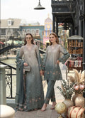 Noor by Saadia Asad | Eid Luxe Chikankari 26 | D4 - Smoke Zinc - by Libasekhas UK - Registered Vendor of : Noor by Saadia Asad - 100% Original Designer Dress