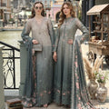 Noor by Saadia Asad | Eid Luxe Chikankari 26 | D4 - Smoke Zinc - by Libasekhas UK - Registered Vendor of : Noor by Saadia Asad - 100% Original Designer Dress
