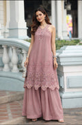 Noor by Saadia Asad | Eid Luxe Chikankari 26 | D8 - Rosewood Blush - by Libasekhas UK - Registered Vendor of : Noor by Saadia Asad - 100% Original Designer Dress