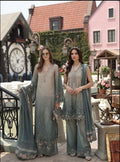 Noor by Saadia Asad | Eid Luxe Chikankari 26 | D4 - Smoke Zinc - by Libasekhas UK - Registered Vendor of : Noor by Saadia Asad - 100% Original Designer Dress