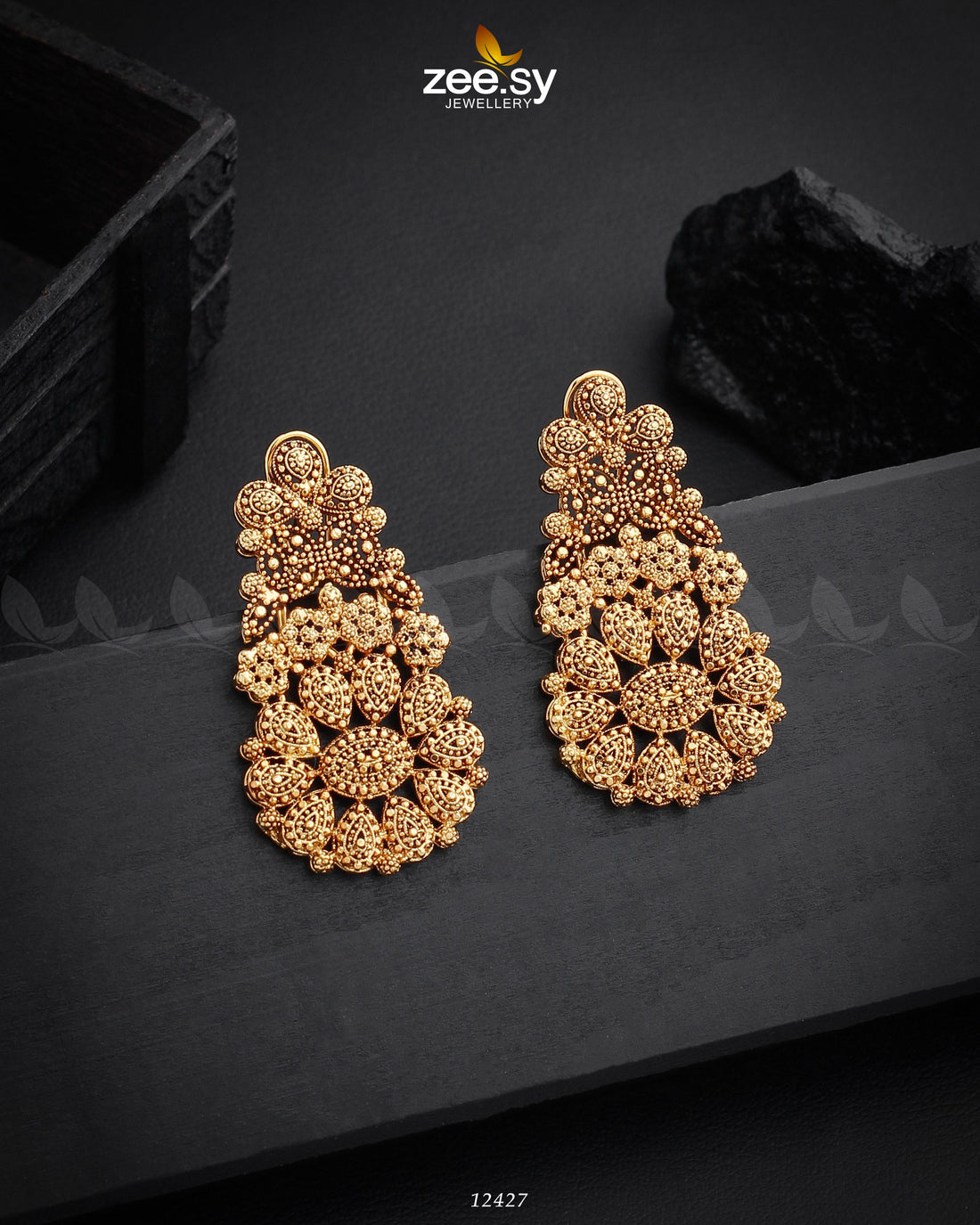 Fusion Earrings - by - Libasekhas UK - Registered Vendor of : Zeesy - 100% Original Designer Dresss