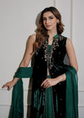 Mahum Asad | Voila Velvets | Emerald - by - Libasekhas UK - Registered Vendor of : Mahum Asad - 100% Original Designer Dresss