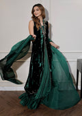 Mahum Asad | Voila Velvets | Emerald - by - Libasekhas UK - Registered Vendor of : Mahum Asad - 100% Original Designer Dresss