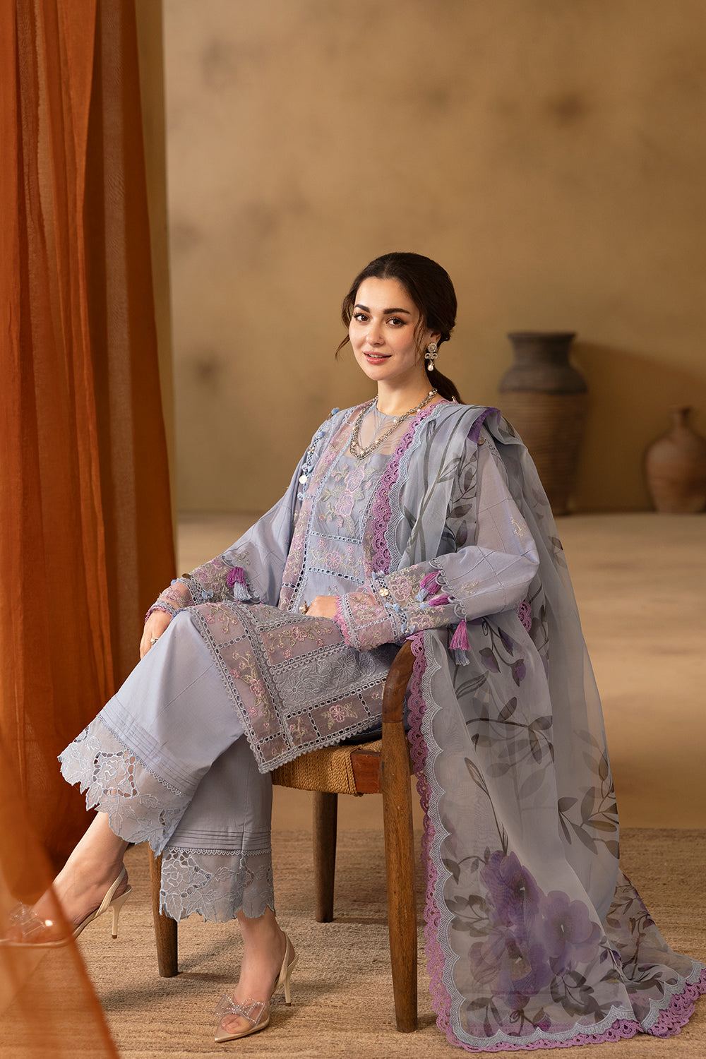 Saira Rizwan | Luxury Lawn 25 |EDRINA-SRL25-03 - by - Libasekhas UK - Registered Vendor of : Saira Rizwan - 100% Original Designer Dresss