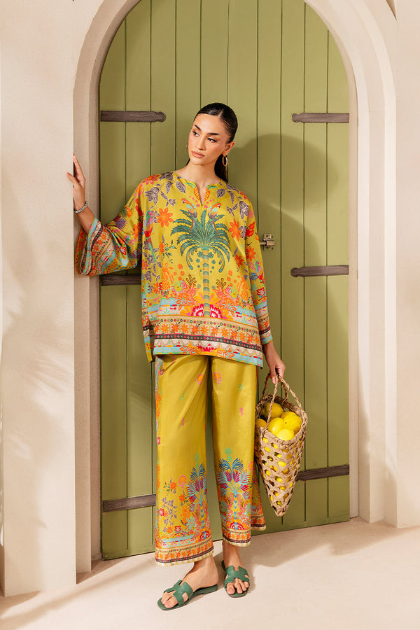 Saira Rizwan | Silk Coords 25 | PALM SUGAR - SRSP-25-04 - by Libasekhas UK - Registered Vendor of : Saira Rizwan - 100% Original Designer Dress