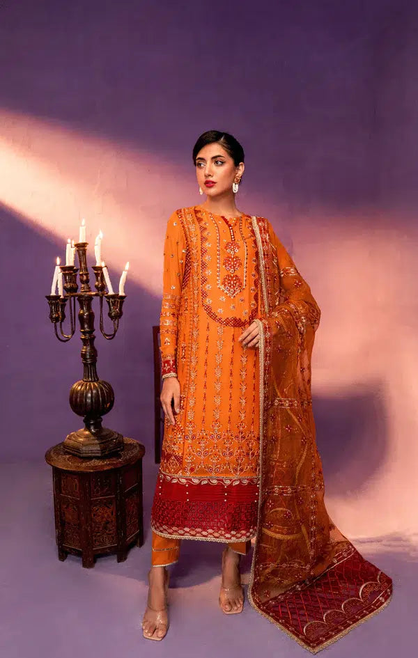 Gisele | Zarish Festive Collection 23 | Gul Makai - by - Libasekhas UK - Registered Vendor of : Gisele - 100% Original Designer Dresss