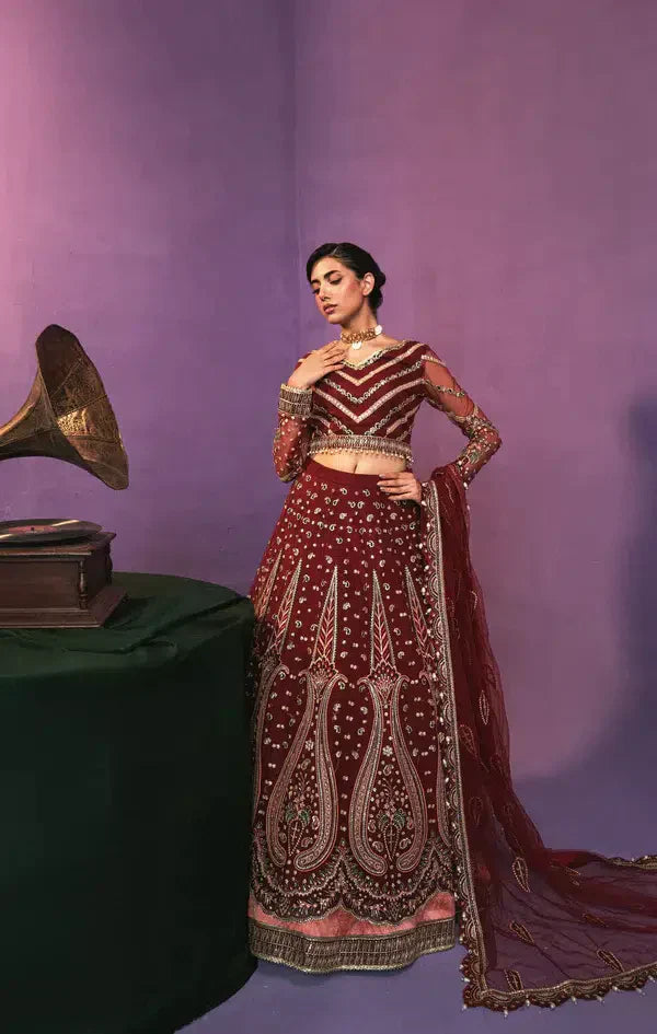 Gisele | Zarish Festive Collection 23 | Lalzari - by - Libasekhas UK - Registered Vendor of : Gisele - 100% Original Designer Dresss