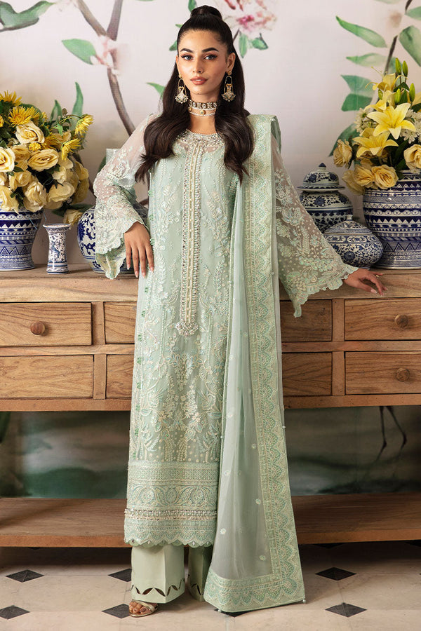 Gulaal | Embroidered Chiffon 24 | Jade - by - Libasekhas UK - Registered Vendor of : Gulaal - 100% Original Designer Dresss