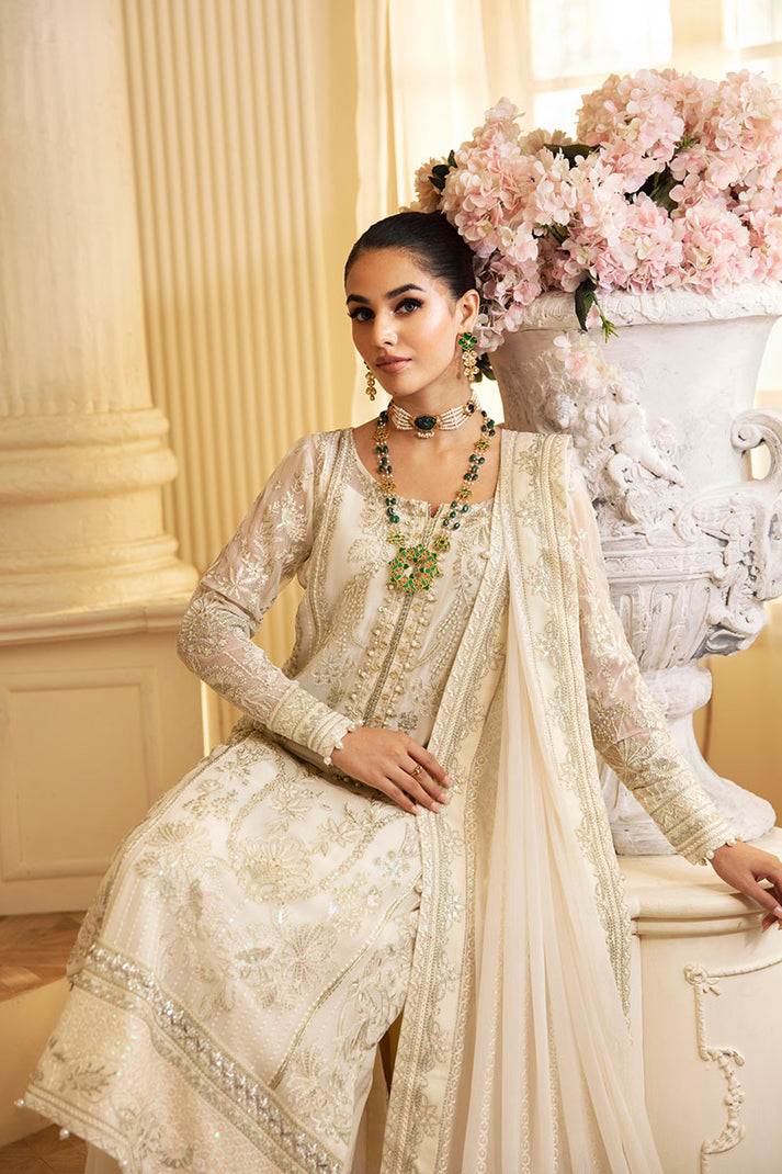 Gulaal | Embroidered Chiffon 24 | Delphine - by - Libasekhas UK - Registered Vendor of : Gulaal - 100% Original Designer Dresss