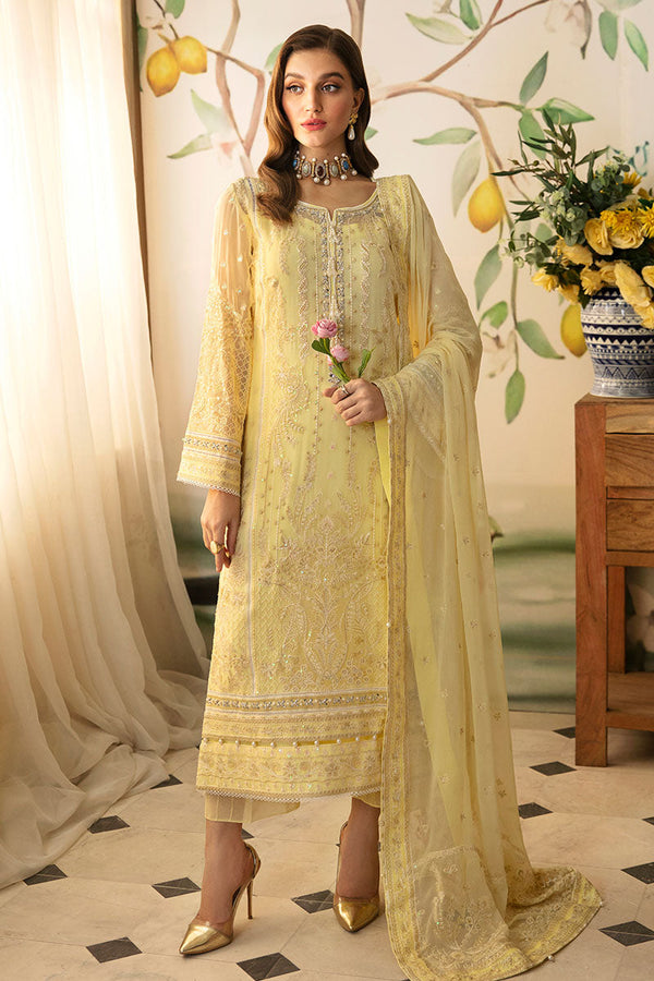 Gulaal | Embroidered Chiffon 24 | Estrella - by - Libasekhas UK - Registered Vendor of : Gulaal - 100% Original Designer Dresss