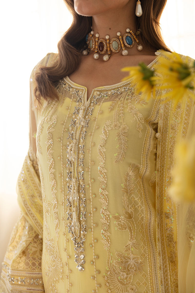Gulaal | Embroidered Chiffon 24 | Estrella - by - Libasekhas UK - Registered Vendor of : Gulaal - 100% Original Designer Dresss