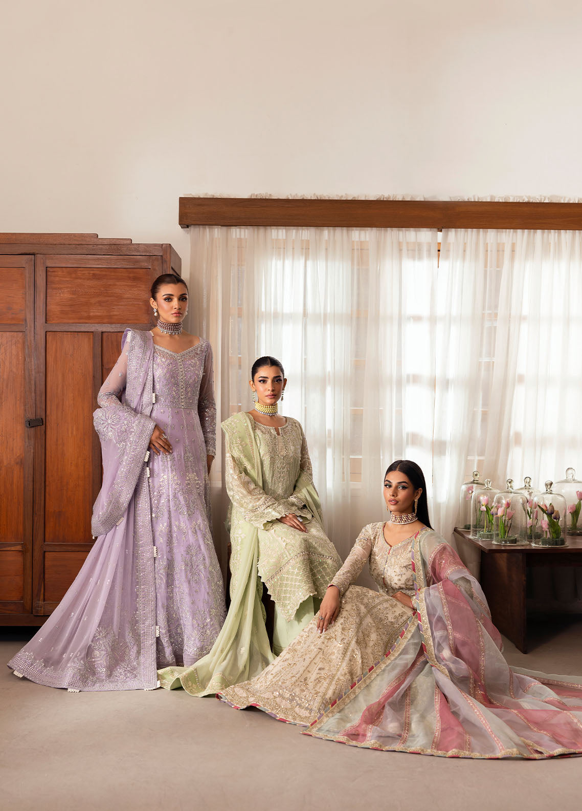 Gulaal | Reverie Embroidered Chiffon | VIRIDA - by - Libasekhas UK - Registered Vendor of : Gulaal - 100% Original Designer Dresss