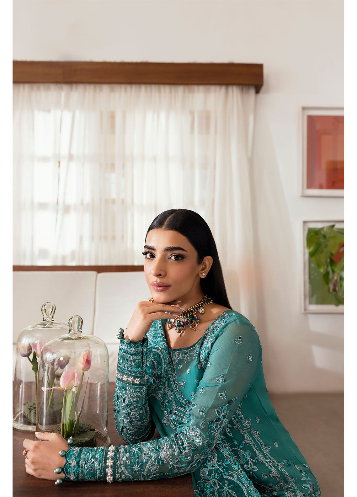 Gulaal | Reverie Embroidered Chiffon | MIRAL - by - Libasekhas UK - Registered Vendor of : Gulaal - 100% Original Designer Dresss