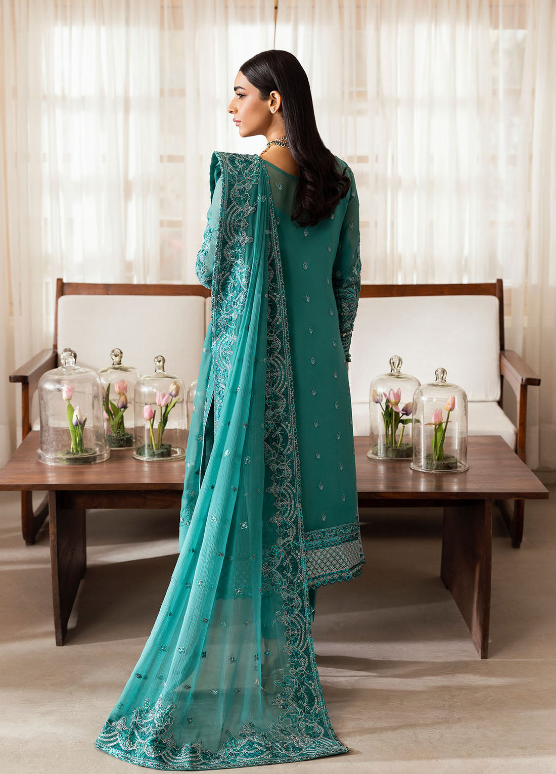 Gulaal | Reverie Embroidered Chiffon | MIRAL - by - Libasekhas UK - Registered Vendor of : Gulaal - 100% Original Designer Dresss