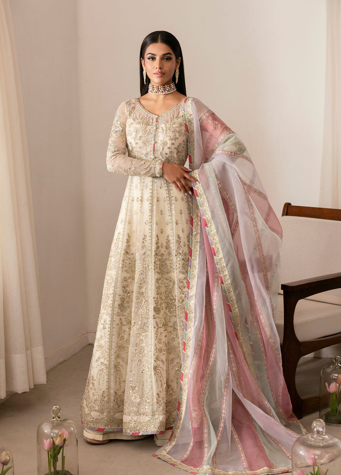 Gulaal | Reverie Embroidered Chiffon | CHIRAGH - by - Libasekhas UK - Registered Vendor of : Gulaal - 100% Original Designer Dresss