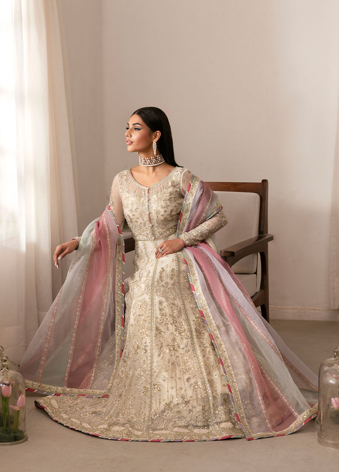 Gulaal | Reverie Embroidered Chiffon | CHIRAGH - by - Libasekhas UK - Registered Vendor of : Gulaal - 100% Original Designer Dresss