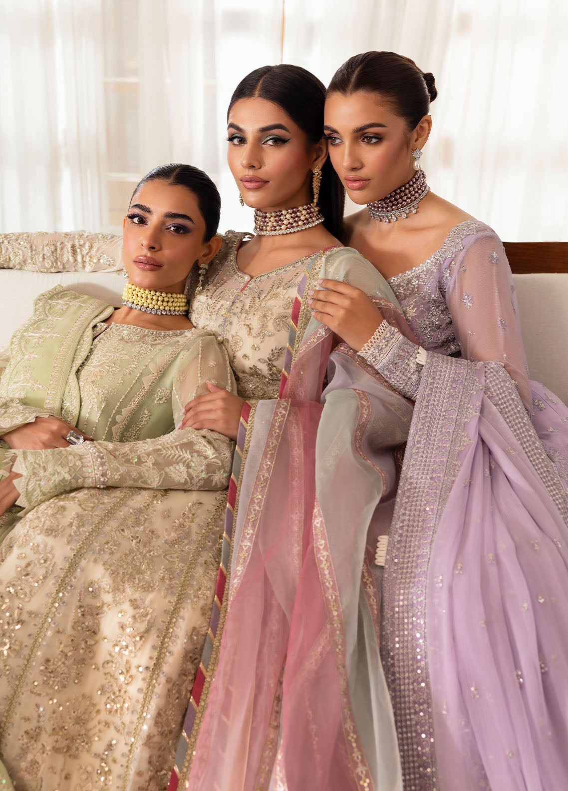 Gulaal | Reverie Embroidered Chiffon | VIRIDA - by - Libasekhas UK - Registered Vendor of : Gulaal - 100% Original Designer Dresss