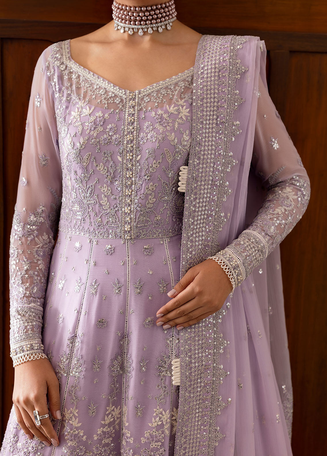 Gulaal | Reverie Embroidered Chiffon | PAREESA - by - Libasekhas UK - Registered Vendor of : Gulaal - 100% Original Designer Dresss