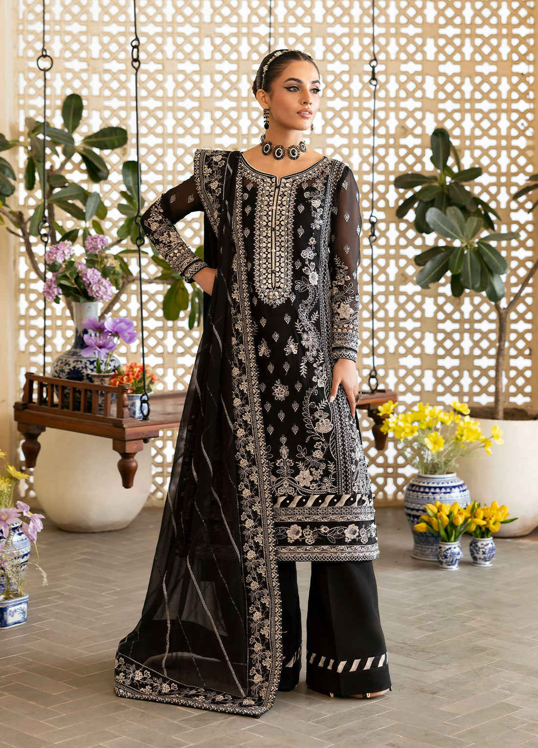 Gulaal | Reverie Embroidered Chiffon | NYRA - by - Libasekhas UK - Registered Vendor of : Gulaal - 100% Original Designer Dresss