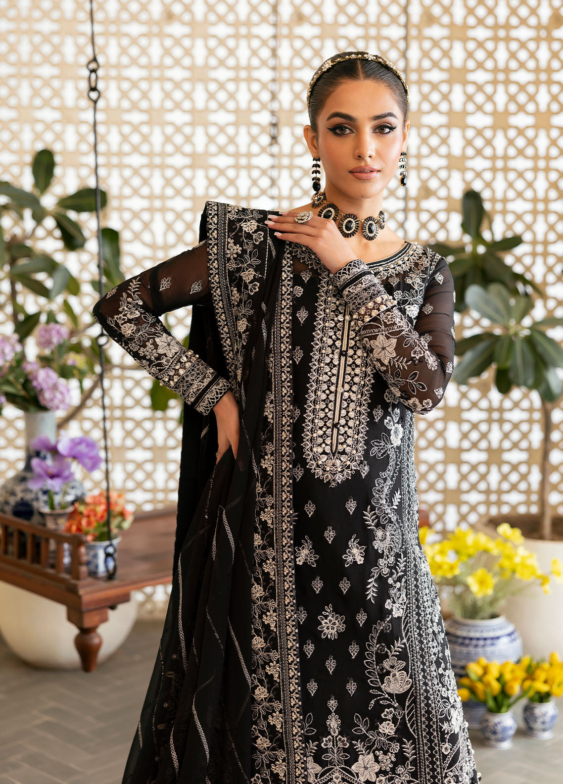 Gulaal | Reverie Embroidered Chiffon | NYRA - by - Libasekhas UK - Registered Vendor of : Gulaal - 100% Original Designer Dresss