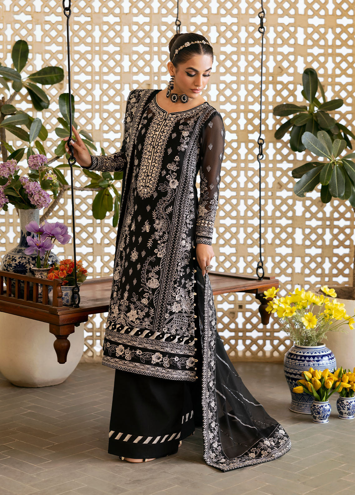 Gulaal | Reverie Embroidered Chiffon | NYRA - by - Libasekhas UK - Registered Vendor of : Gulaal - 100% Original Designer Dresss