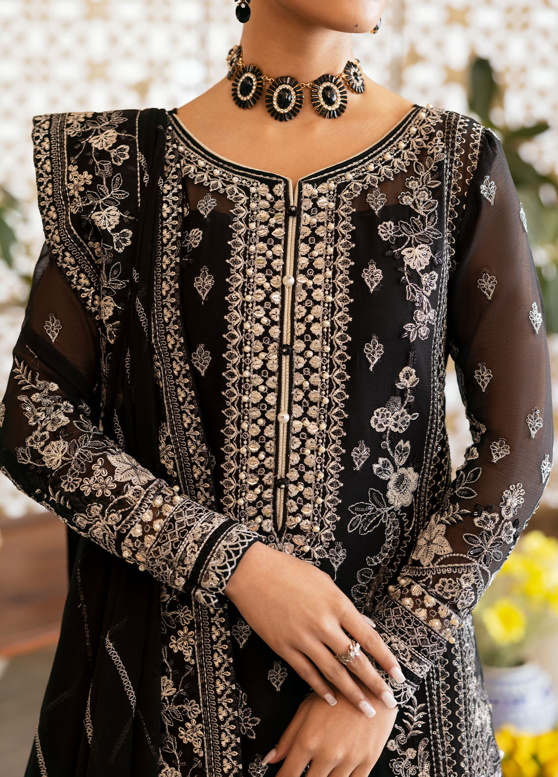 Gulaal | Reverie Embroidered Chiffon | NYRA - by - Libasekhas UK - Registered Vendor of : Gulaal - 100% Original Designer Dresss