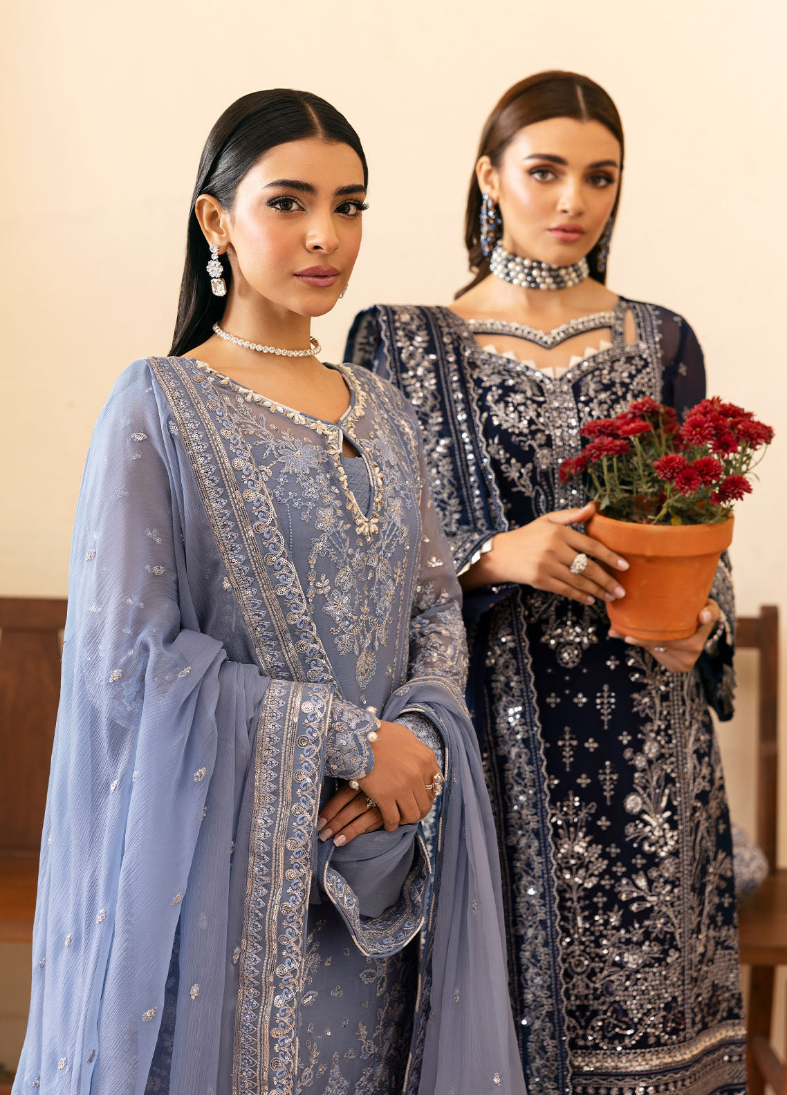Gulaal | Reverie Embroidered Chiffon | MEHER - by - Libasekhas UK - Registered Vendor of : Gulaal - 100% Original Designer Dresss
