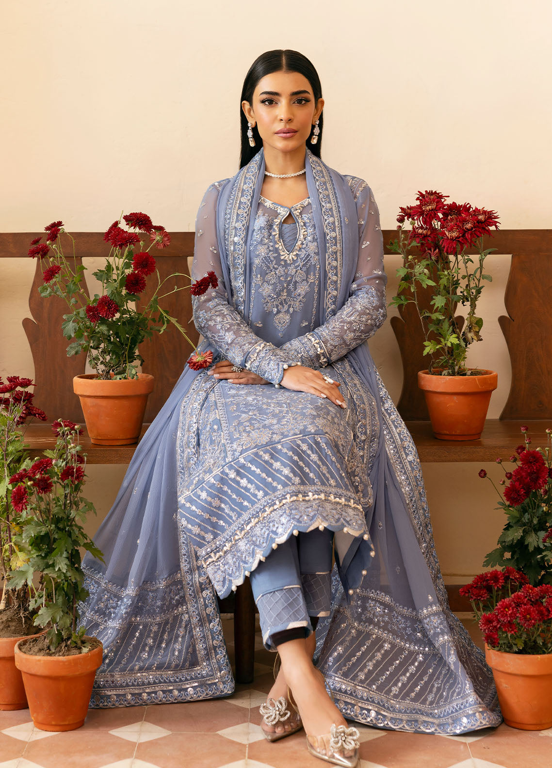 Gulaal | Reverie Embroidered Chiffon | MEHER - by - Libasekhas UK - Registered Vendor of : Gulaal - 100% Original Designer Dresss