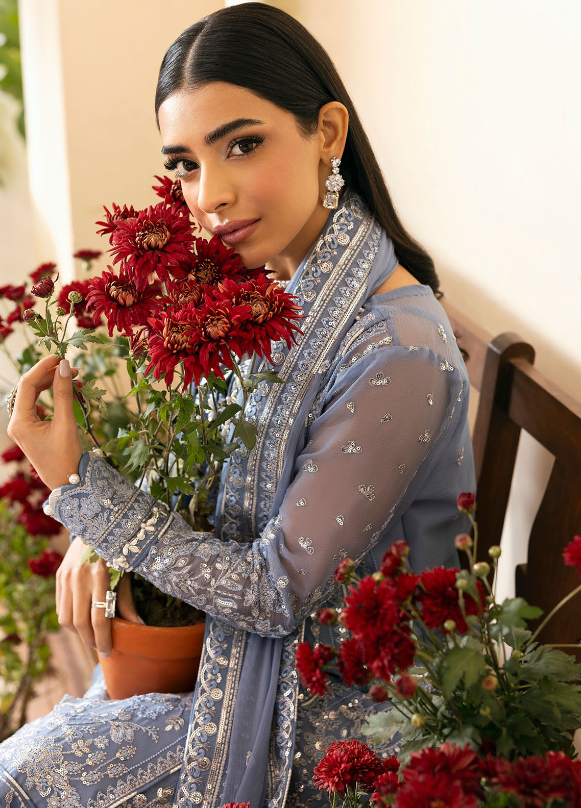 Gulaal | Reverie Embroidered Chiffon | MEHER - by - Libasekhas UK - Registered Vendor of : Gulaal - 100% Original Designer Dresss