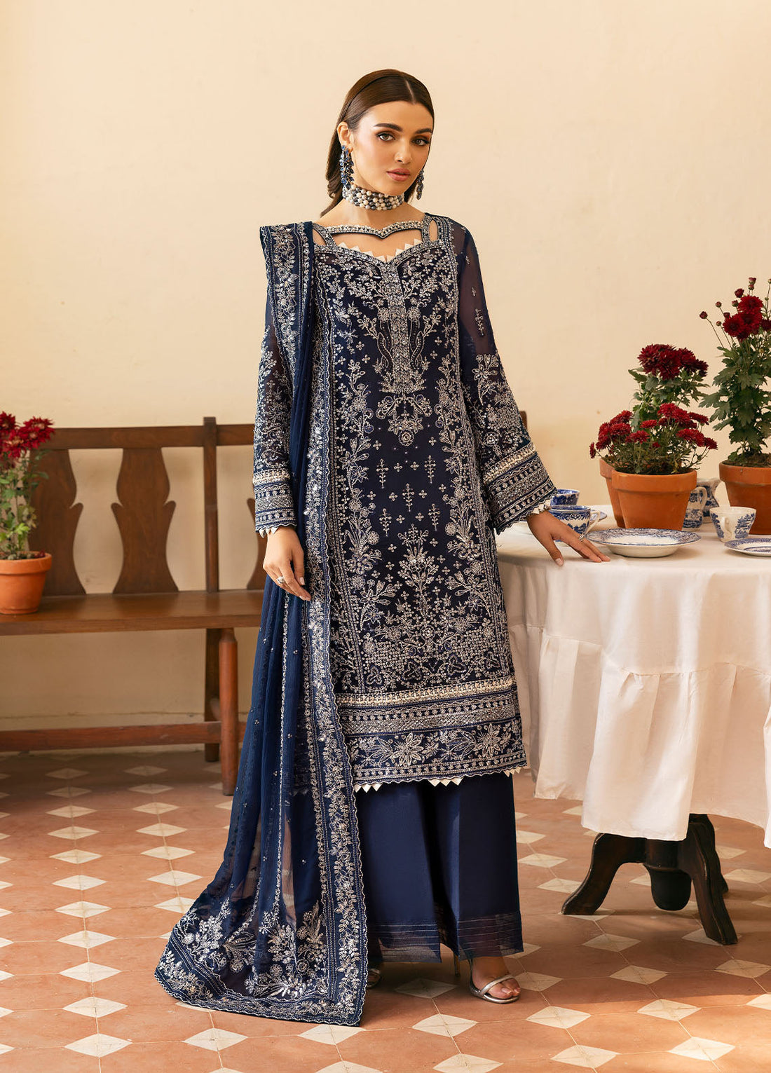 Gulaal | Reverie Embroidered Chiffon | ARISTA - by - Libasekhas UK - Registered Vendor of : Gulaal - 100% Original Designer Dresss