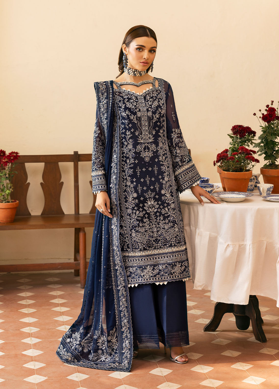 Gulaal | Reverie Embroidered Chiffon | ARISTA - by - Libasekhas UK - Registered Vendor of : Gulaal - 100% Original Designer Dresss