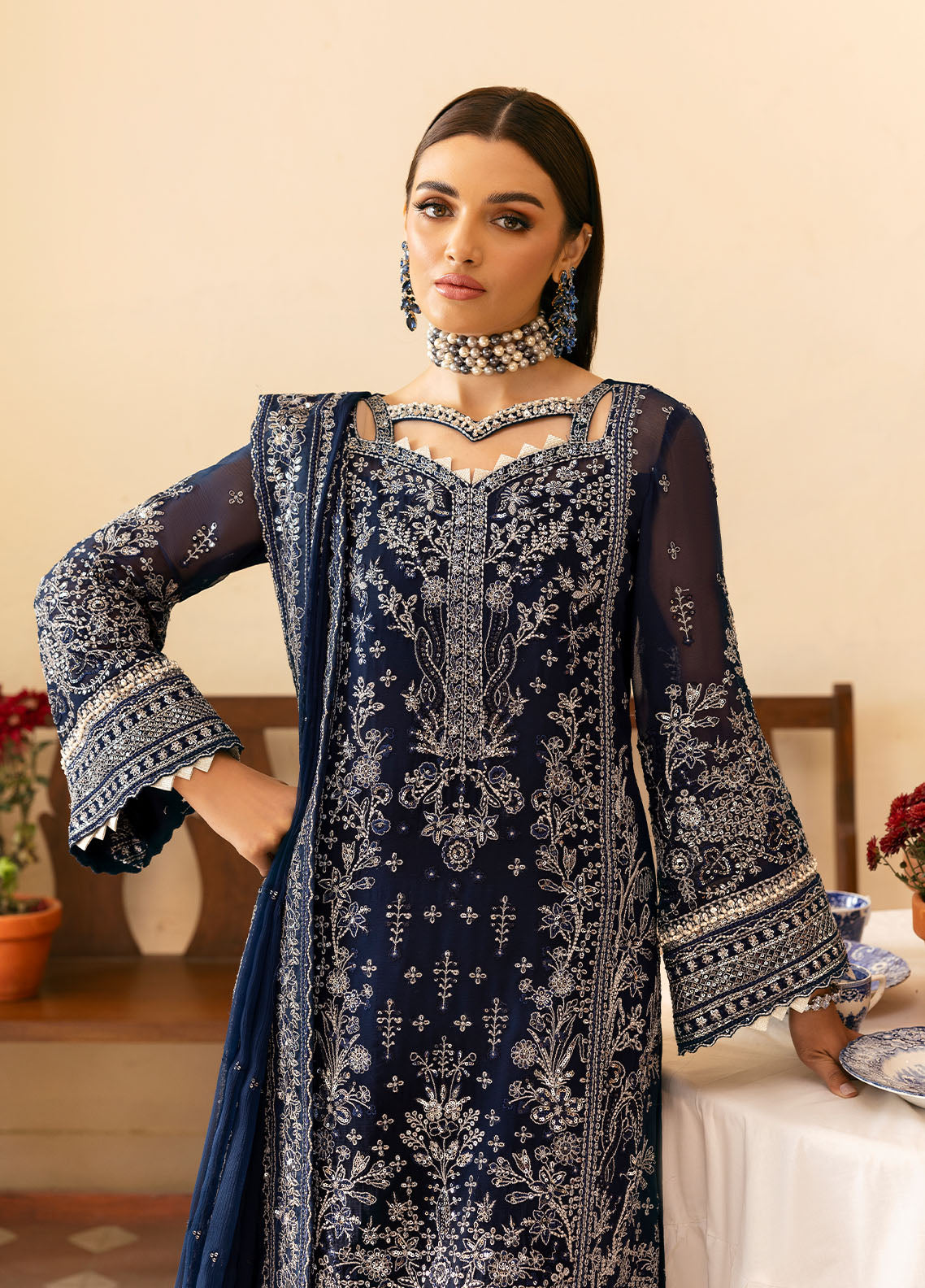 Gulaal | Reverie Embroidered Chiffon | ARISTA - by - Libasekhas UK - Registered Vendor of : Gulaal - 100% Original Designer Dresss