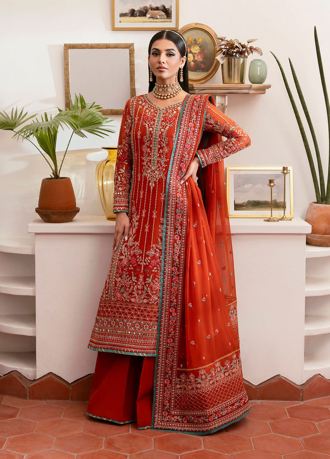 Gulaal | Reverie Embroidered Chiffon | ZARNA - by - Libasekhas UK - Registered Vendor of : Gulaal - 100% Original Designer Dresss
