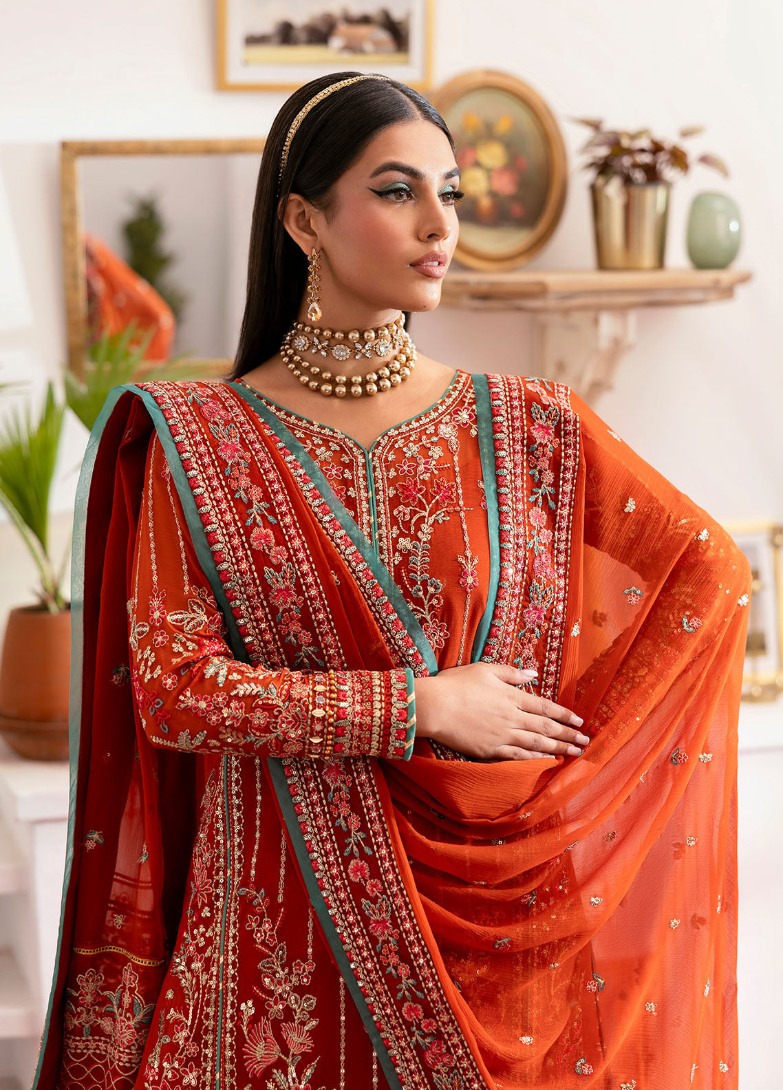 Gulaal | Reverie Embroidered Chiffon | ZARNA - by - Libasekhas UK - Registered Vendor of : Gulaal - 100% Original Designer Dresss