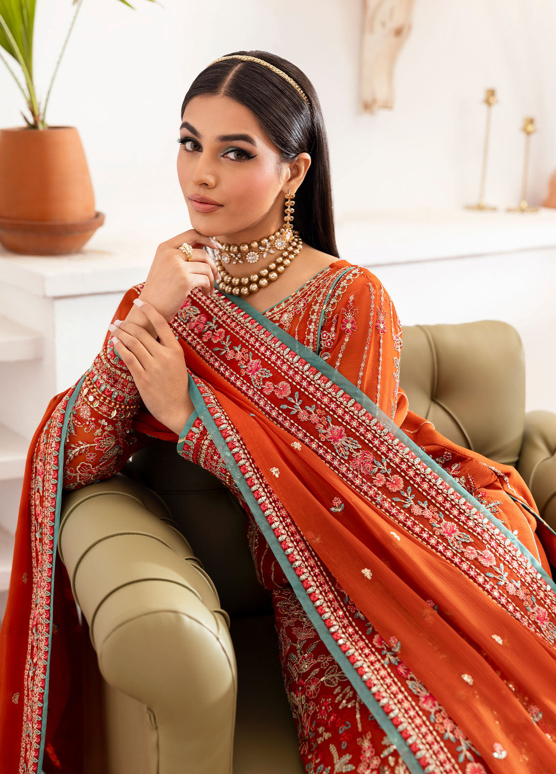 Gulaal | Reverie Embroidered Chiffon | ZARNA - by - Libasekhas UK - Registered Vendor of : Gulaal - 100% Original Designer Dresss