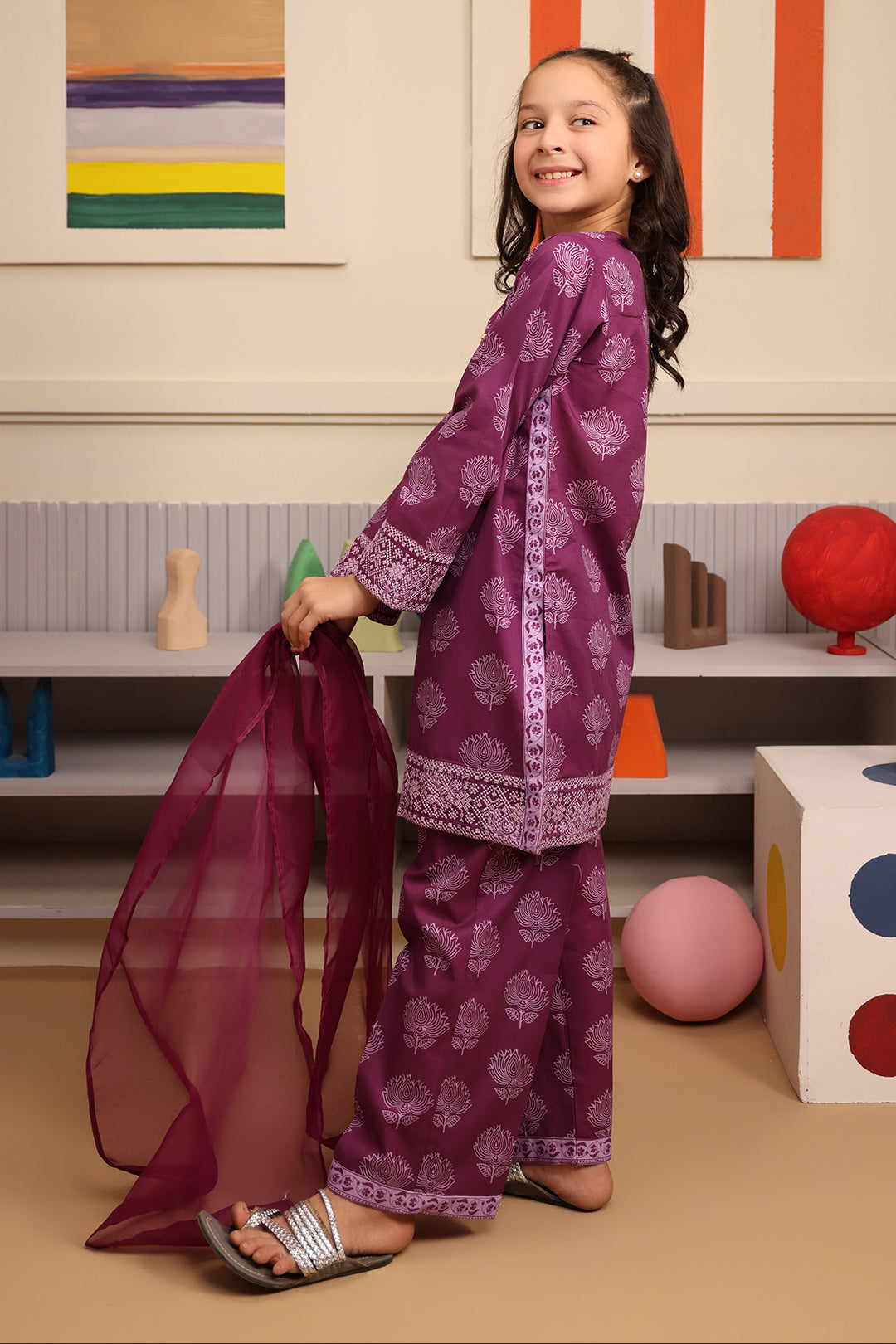 Zellbury Girls | 3 Piece Cambric | Embroidered Kurta Dupatta Trouser - 3664 - by - Libasekhas UK - Registered Vendor of : Zellbury Girls - 100% Original Designer Dresss