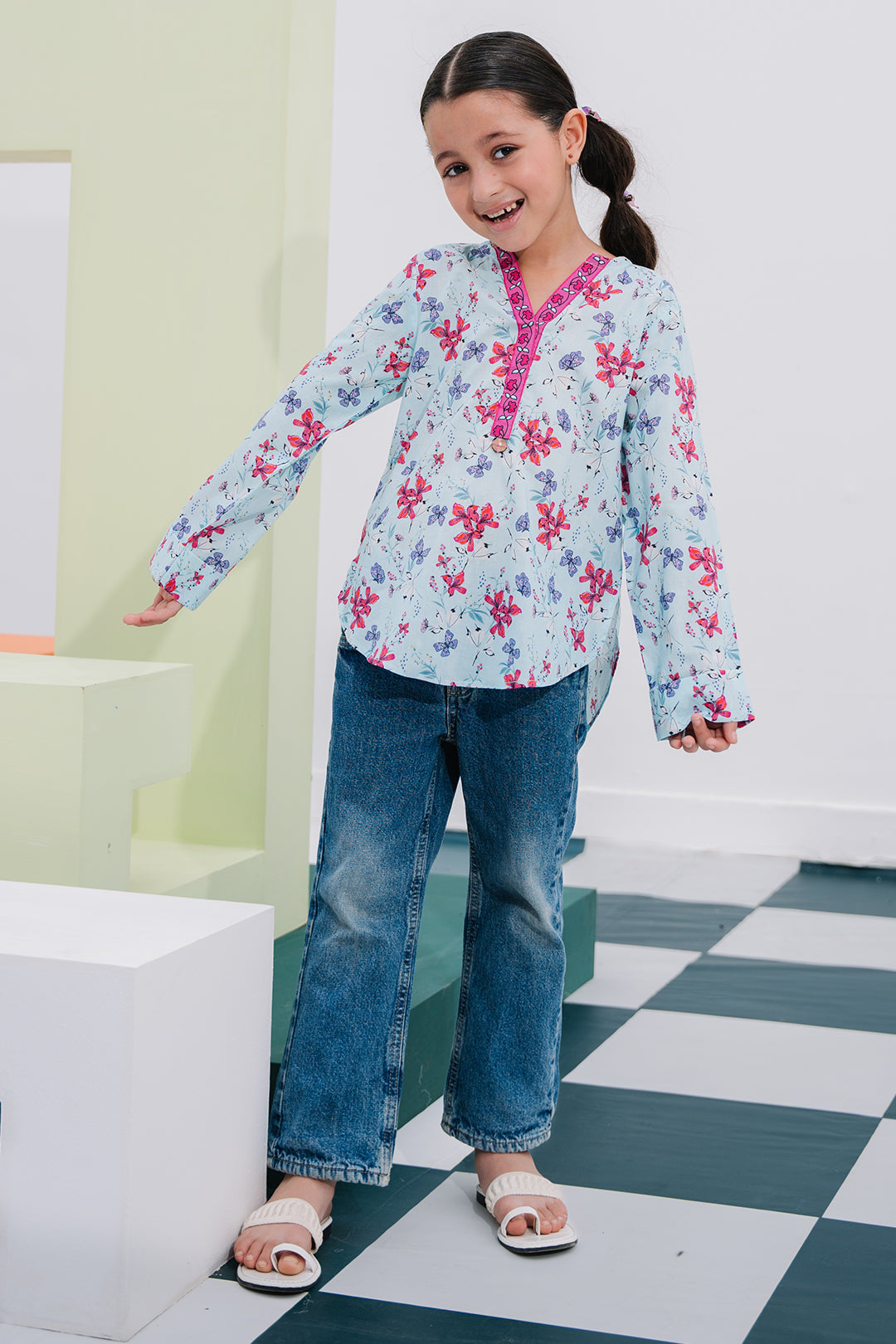 Zellbury Girls | 1 Piece Lawn | Kurta - 1387 - by - Libasekhas UK - Registered Vendor of : Zellbury Girls - 100% Original Designer Dresss