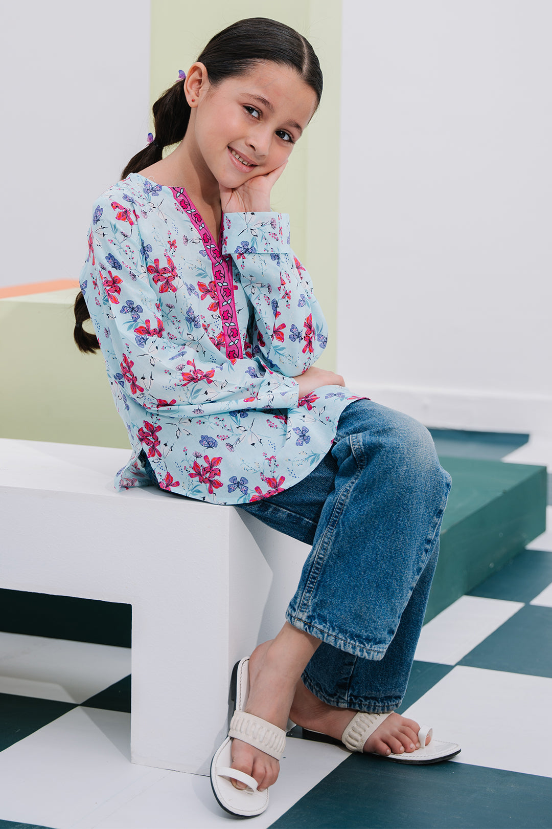 Zellbury Girls | 1 Piece Lawn | Kurta - 1387 - by - Libasekhas UK - Registered Vendor of : Zellbury Girls - 100% Original Designer Dresss