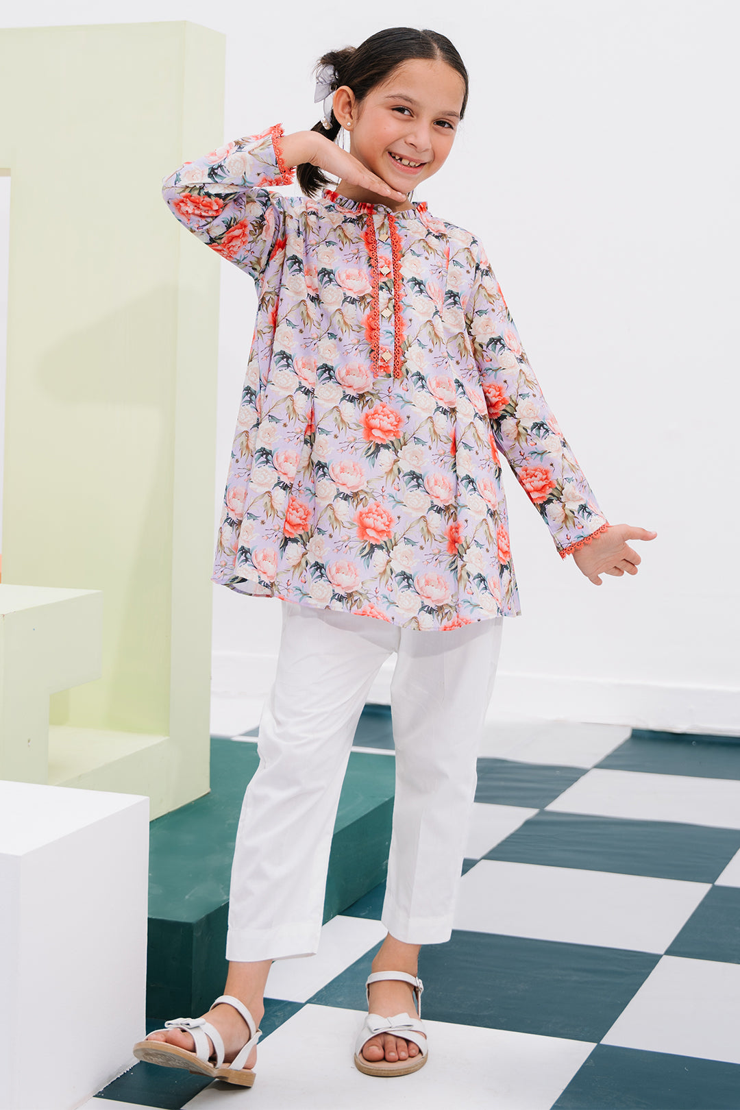 Zellbury Girls | 1 Piece Lawn | Kurta - 1390 - by - Libasekhas UK - Registered Vendor of : Zellbury Girls - 100% Original Designer Dresss