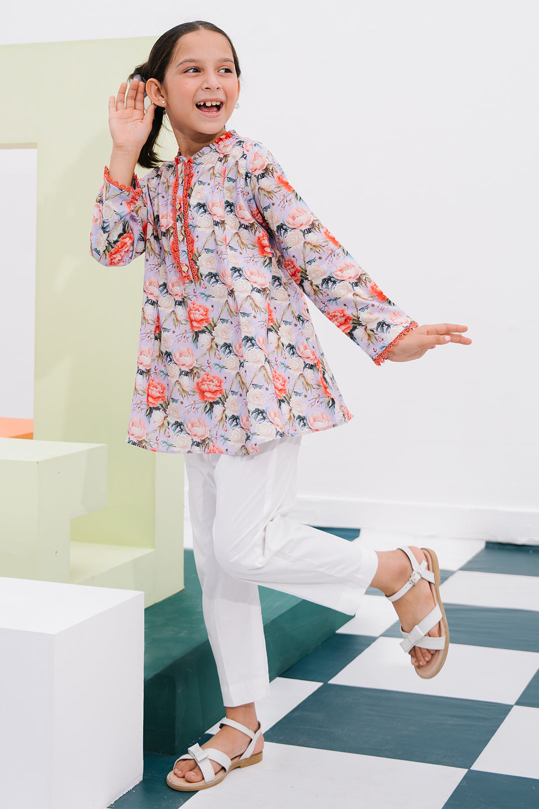 Zellbury Girls | 1 Piece Lawn | Kurta - 1390 - by - Libasekhas UK - Registered Vendor of : Zellbury Girls - 100% Original Designer Dresss