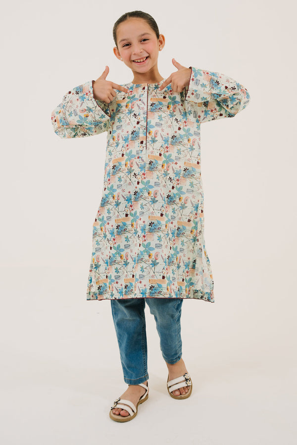 Zellbury Girls | 1 Piece Lawn | Kurta - 1436 - by - Libasekhas UK - Registered Vendor of : Zellbury Girls - 100% Original Designer Dresss
