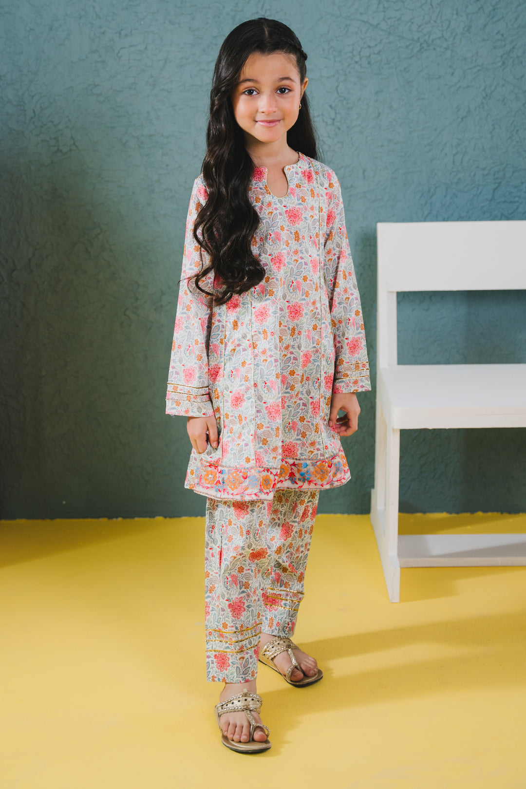 Zellbury Girls | 2 Piece Lawn | Embroidered Kurta Trouser - 2430 - by - Libasekhas UK - Registered Vendor of : Zellbury Girls - 100% Original Designer Dresss