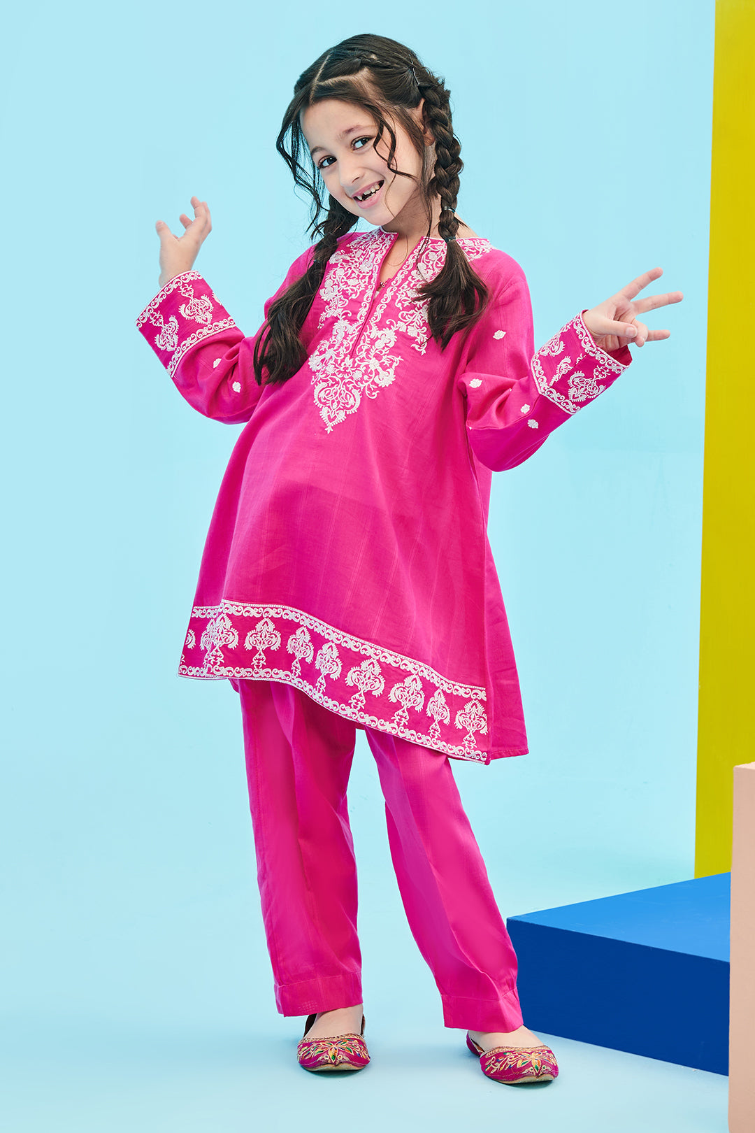 Zellbury Girls | 2 Piece Lawn | Embroidered Kurta Trouser - 2464 - by - Libasekhas UK - Registered Vendor of : Zellbury Girls - 100% Original Designer Dresss